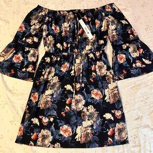 NWT Aqua Floral Mini Dress